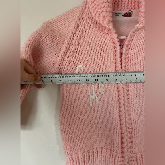 Vintage Child's Cowichan-Style Handknit Kitty- Button Up Handmade Sweater - Picture 4 of 7